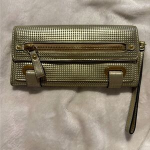 Coach moto gold wallet wristlet